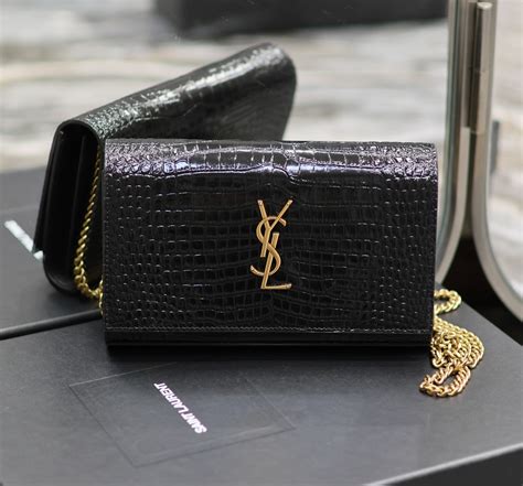 ysl kate croc embossed